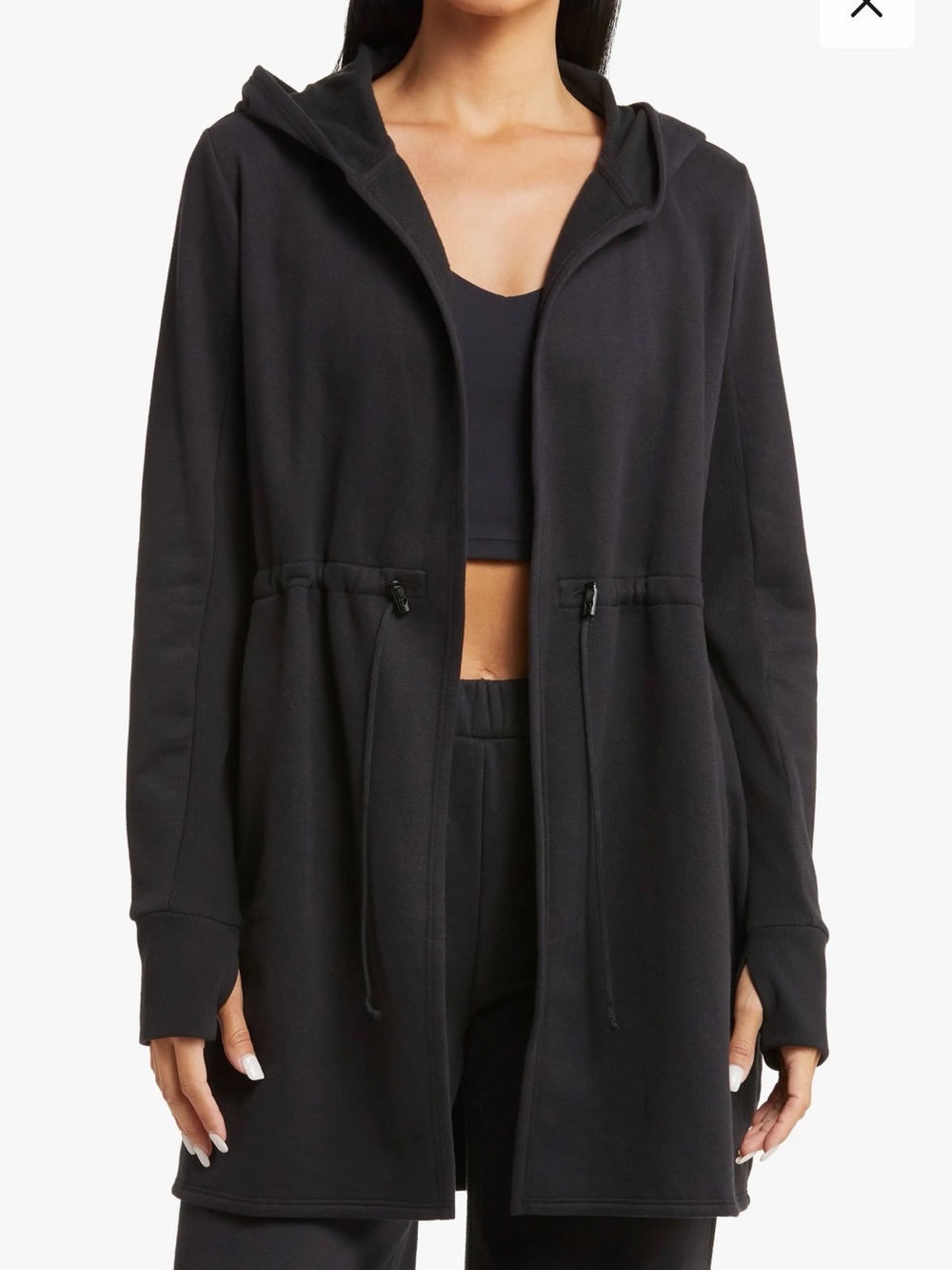 NWT Beyond Yoga Cinch Waist Hooded Cardigan Jacket (Missing Drawstring Toggles)